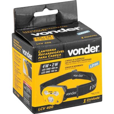 Lanterna P/Cabeca Recar Lcv400 Vonder