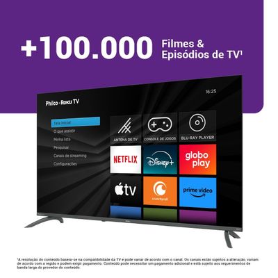 Smart TV 50” Philco LED Roku TV Dolby Audio PTV50VA4REGB Bivolt