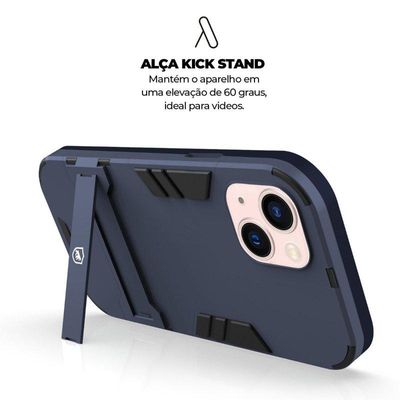 Kit Capa Armor e Pelicula Coverage 5D Pro Preta para iPhone 13 Mini - Gshield