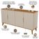 Aparador Buffet Para Sala De Jantar 4 Portas 160cm Dante L05 Jequitibá Off White Fosco - Lyam Decor