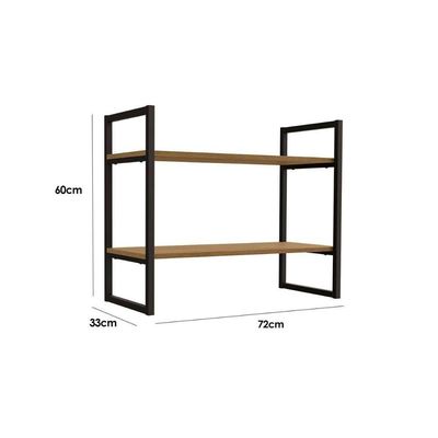 Prateleira De Quarto Industrial Li008 Canela-branco - Kappesberg