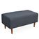 Kit 02 Puffs Decorativo Sala de Estar Cléo W01 Pés Palito 90 cm Linho Chumbo - Lyam Decor