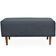 Kit 02 Puffs Decorativo Sala de Estar Cléo W01 Pés Palito 90 cm Linho Chumbo - Lyam Decor