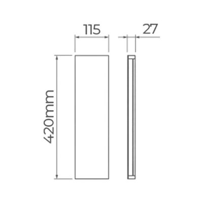 Arandela Stella Reflex Led 42cm Ip65 12w Bivolt Branco - 3000k - Luz Amarela