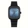 Relógio Casual Masculino De Quartzo Pulseira De Aço Inoxidável Quadrado Azul Preto