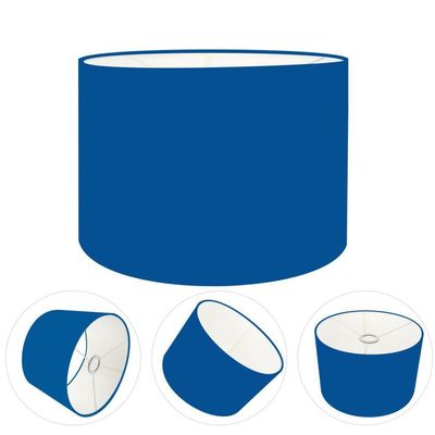 Cúpula Abajur Cilíndrica Cp-7017 ø40x21cm Azul Marinho