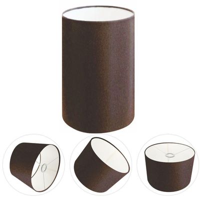 Cúpula Abajur E Luminária Cilíndrica Vivare Cp-7002 ø13x30cm - Bocal Nacional Café