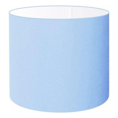 Cúpula Abajur E Luminária Cilíndrica Vivare Cp-7016 ø35x30cm - Bocal Nacional Azul-bebê