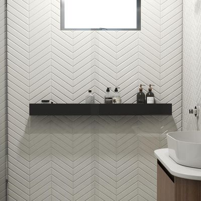 Porta Shampoo Linear 120cm Preto Fosco