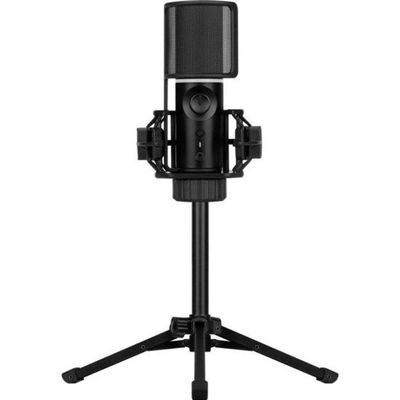 Microfone Gamer Rgb Mic Tripod C- Tripé Ajustável Preto Streamplify