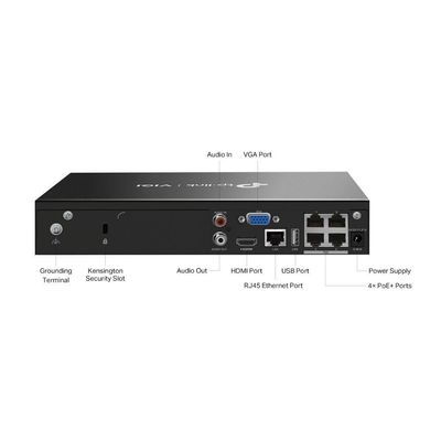 Nvr Gravador De Video Em Rede Poe+ De 4 Canais Tp-link - 1004h-4p - Tpn0400