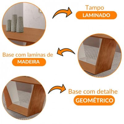 Mesa Para Sala De Jantar Rubi 180cm Moderna Mobília Cinamomo Com Off White-cinamomo Imbuia