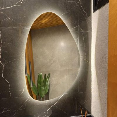 Espelho Orgânico Com LED À Pilha Ou Fonte Decorativo Quente A Pilha 51x80