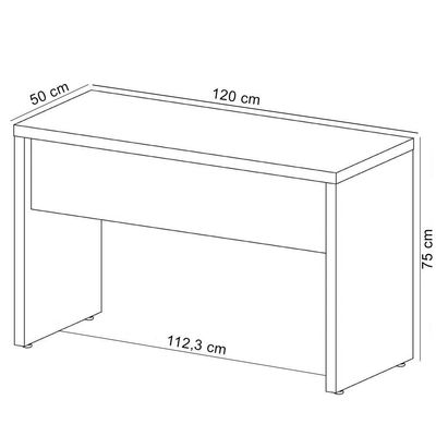 Mesa Para Escritório Escrivaninha Home Office 120cm Orly A02 Olmo Branco - Lyam Decor