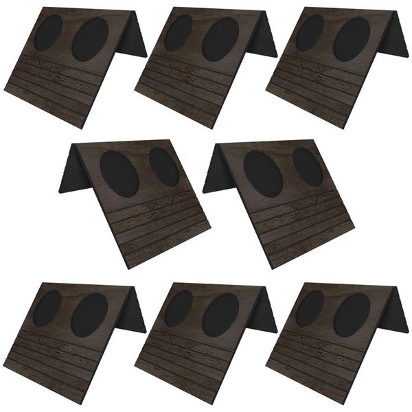 Kit 08 Esteiras Bandeja Com Suporte Para Copos Para Sofá MDF Tabaco - Gran Belo