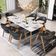 Cadeira de Jantar e Estar Living Estofada Nadja L02 Couríssimo Preto - Lyam Decor