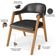Cadeira de Jantar e Estar Living Estofada Nadja L02 Couríssimo Preto - Lyam Decor