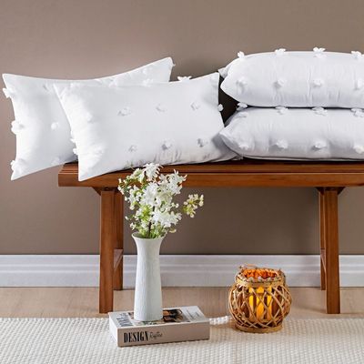 Almofadas Cheias Poppy 60cm x 30cm 04 Peças - Branco