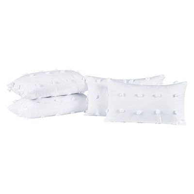 Almofadas Cheias Poppy 60cm x 30cm 04 Peças - Branco