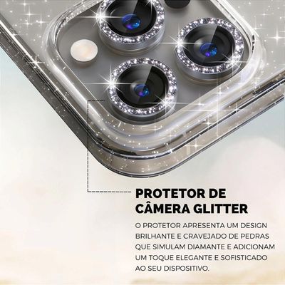 Protetor de Lente para iPhone 16 Pro Max - Glitter - Gshield
