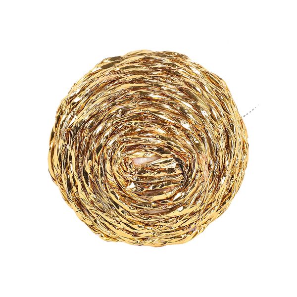 Bola de Natal Cordão Dourada Le 6cm Bola de Natal Cordão Dourada Le 6cm