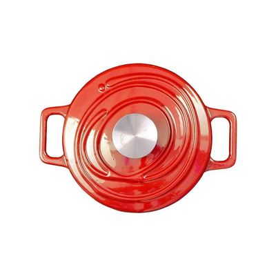 Caçarola de Ferro Fundido Esmaltado Oxford Aroma Vermelha 18cm Para Fogão Indução