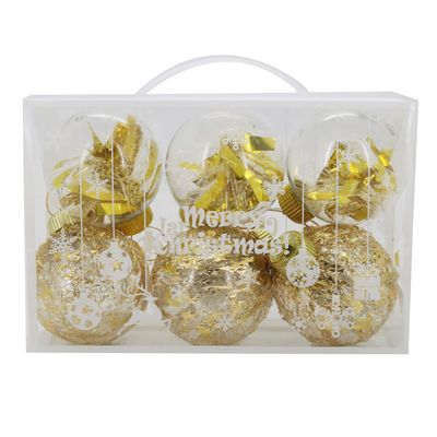Kit Bola de Natal Chic Le Dourada 6 Unidades 8cm