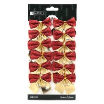 Kit Laço de Natal Le Glitter 12 Unidades 5x5,5cm
