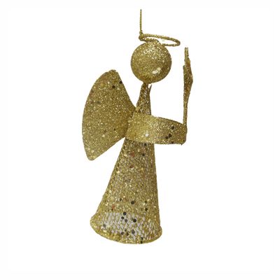 Decoração Natal Le Anjo 7x15cm Dourado