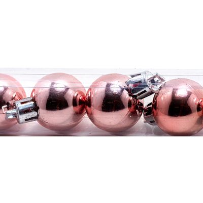 Kit Bola Natal Le 2,5cm Rosé Gold com 20 Unidades