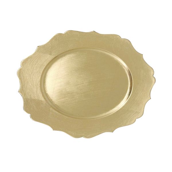 Sousplat de Plástico Le Clássico Dourado 33cm Sousplat de Plástico Le Clássico Dourado 33cm