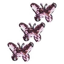 Presilha Natal Le Borboleta Rosé Gold com 3 Unidades