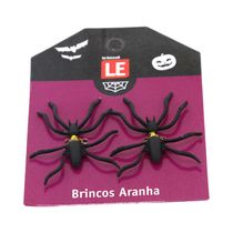 Brinco Aranha Preta Le Halloween