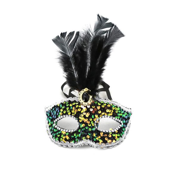 Máscara de Plumas Le Folia Dourada Máscara de Plumas Le Folia Dourada