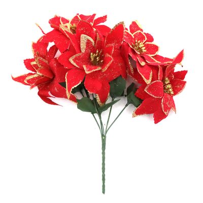 Buquê Bico Elegance Cazza Vermelho com 5 Flores 17x29cm
