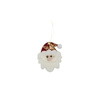 Enfeite de Natal Rostinhos Le de Feltro Vermelho - Item Sortido