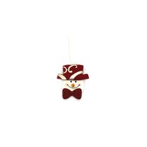 Enfeite de Natal Rostinhos Le de Feltro Vermelho - Item Sortido