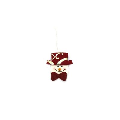 Enfeite de Natal Rostinhos Le de Feltro Vermelho - Item Sortido