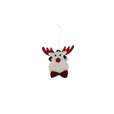 Enfeite de Natal Rostinhos Le de Feltro Vermelho - Item Sortido