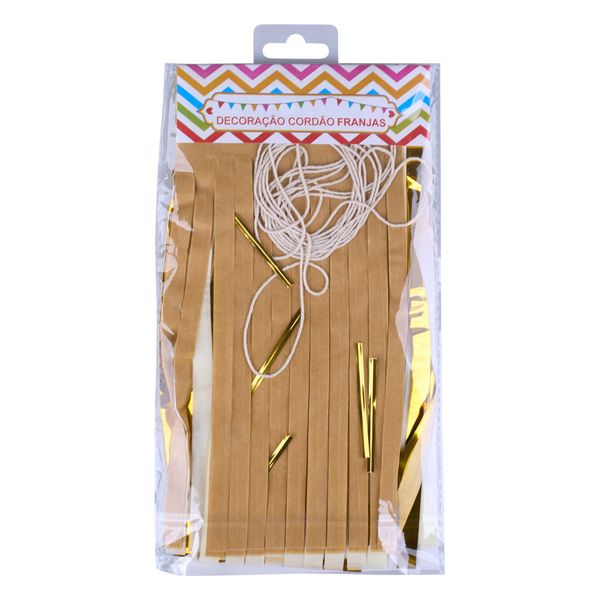 Cordão Decorativo Franjas Papel 2m  Cv244259 Cazza