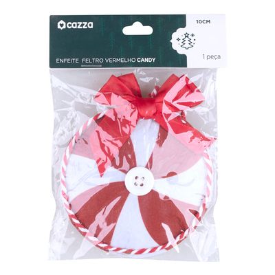 Enfeite Feltro Bola Candy 10cm Cv244271 Cazza