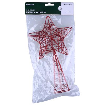 Ponteira Estrela Metal 14x24cm CV244498 Cazza Vm