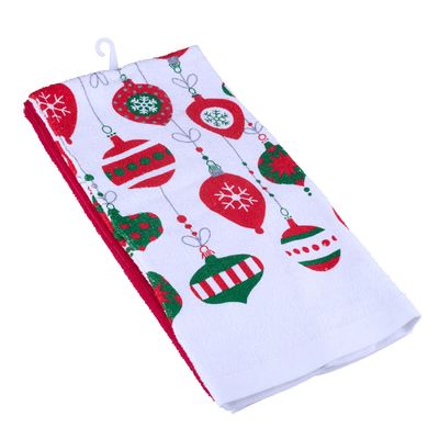 Kit Toalha Prato Noel C 2 38x63cm CV244450 Cazza