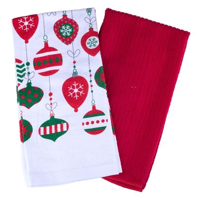 Kit Toalha Prato Noel C 2 38x63cm CV244450 Cazza