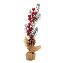 Enfeite de Natal Vaso de Flores Le Rústico 29cm