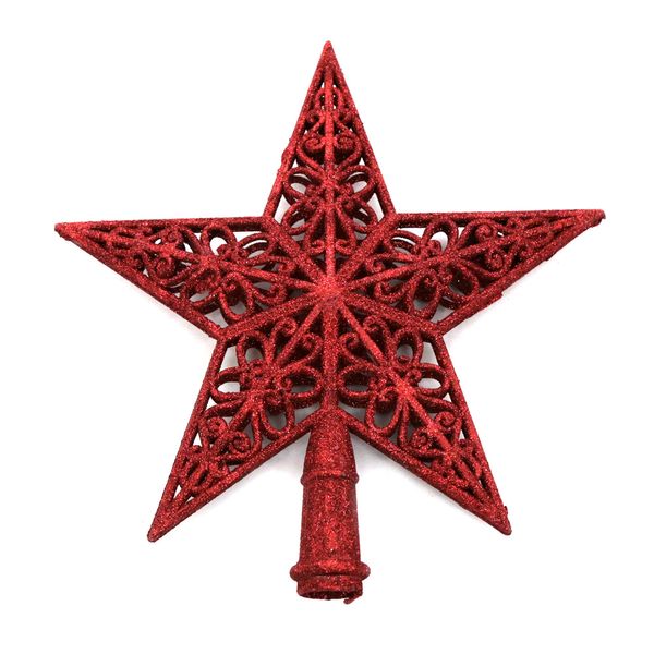 Ponteira Estrela para Árvore de Natal Le com Glitter 20cm