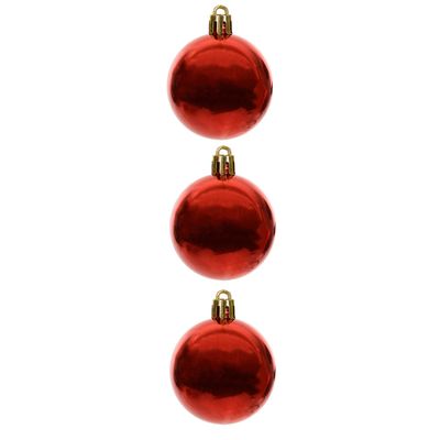 BOLA METALICA BAG C/3 UND (VERMELHO) 6cm