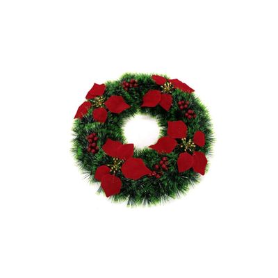 Guirlanda Folhas Vermelhas Le 38cm