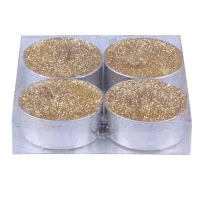 Kit Velas Rechaud Glitter Cazza com 4 Unidades - Item Sortido