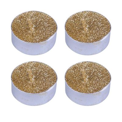 Kit Velas Rechaud Glitter Cazza com 4 Unidades - Item Sortido